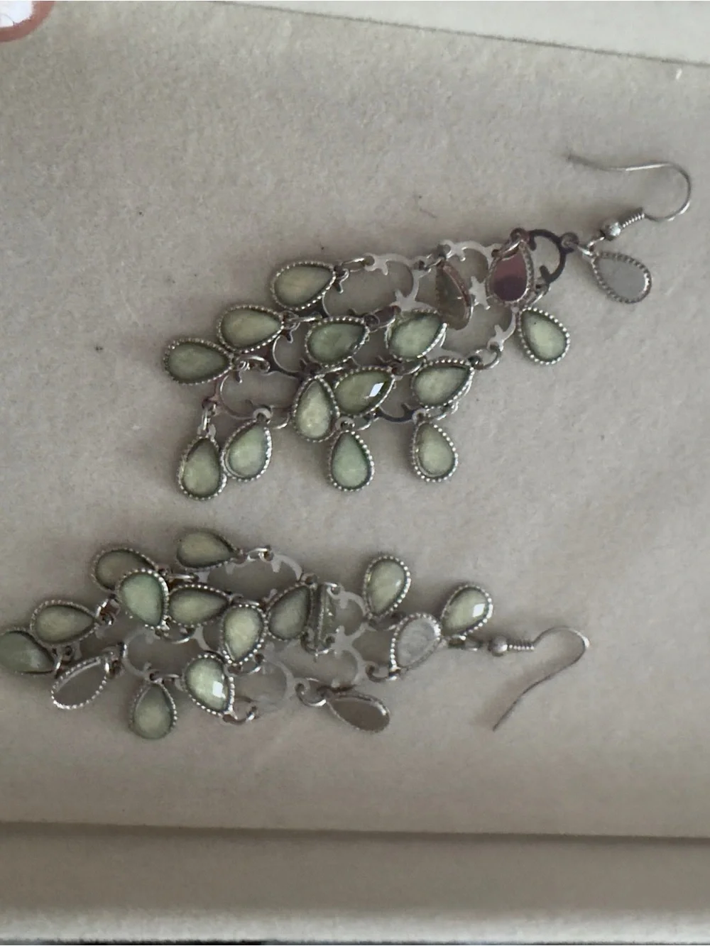 Green Teardrop Dangle Earrings - Women Jewelry vintage bohemian lot